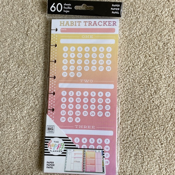 NEW! The Happy Planner Half Sheet Habit Tracker & Expenses Tracker - Picture 3 of 6